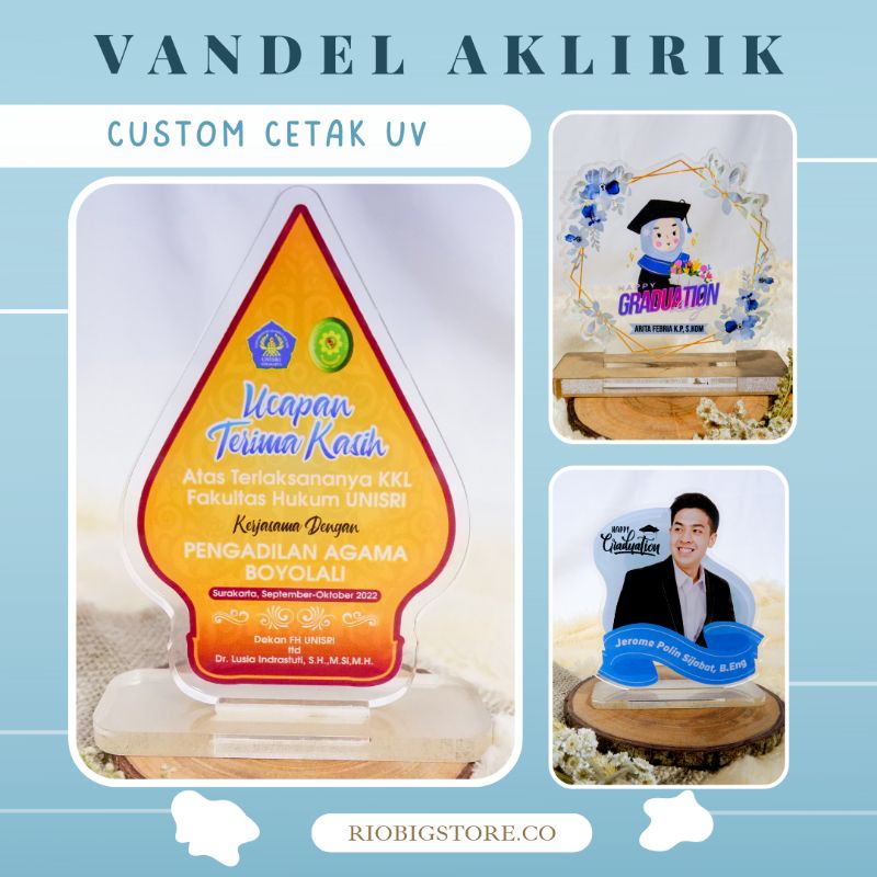 Jual Custom Vandel Plakat Akrilik Custom Free Design Box Bludru