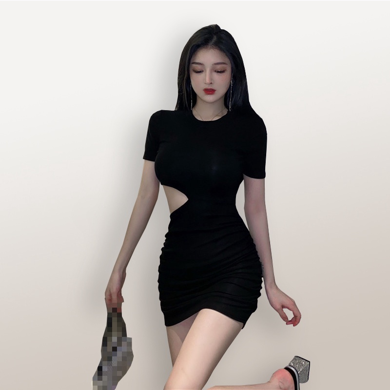 Jual Mini Dress Sexy Lengan Pendek Gaya Korea Wanita Model Terbaru