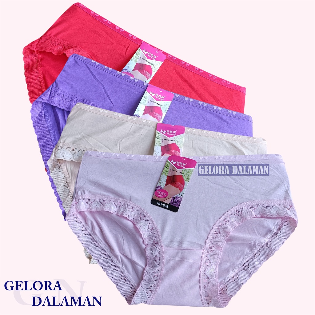 Jual 6Pcs Celana Dalam Wanita CD Perempuan Renda Shopee Indonesia