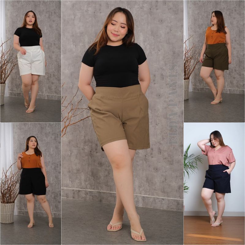 Jual Celana Hot Pants Wanita Jumbo Dewasa Pendek Big Size Korean Style