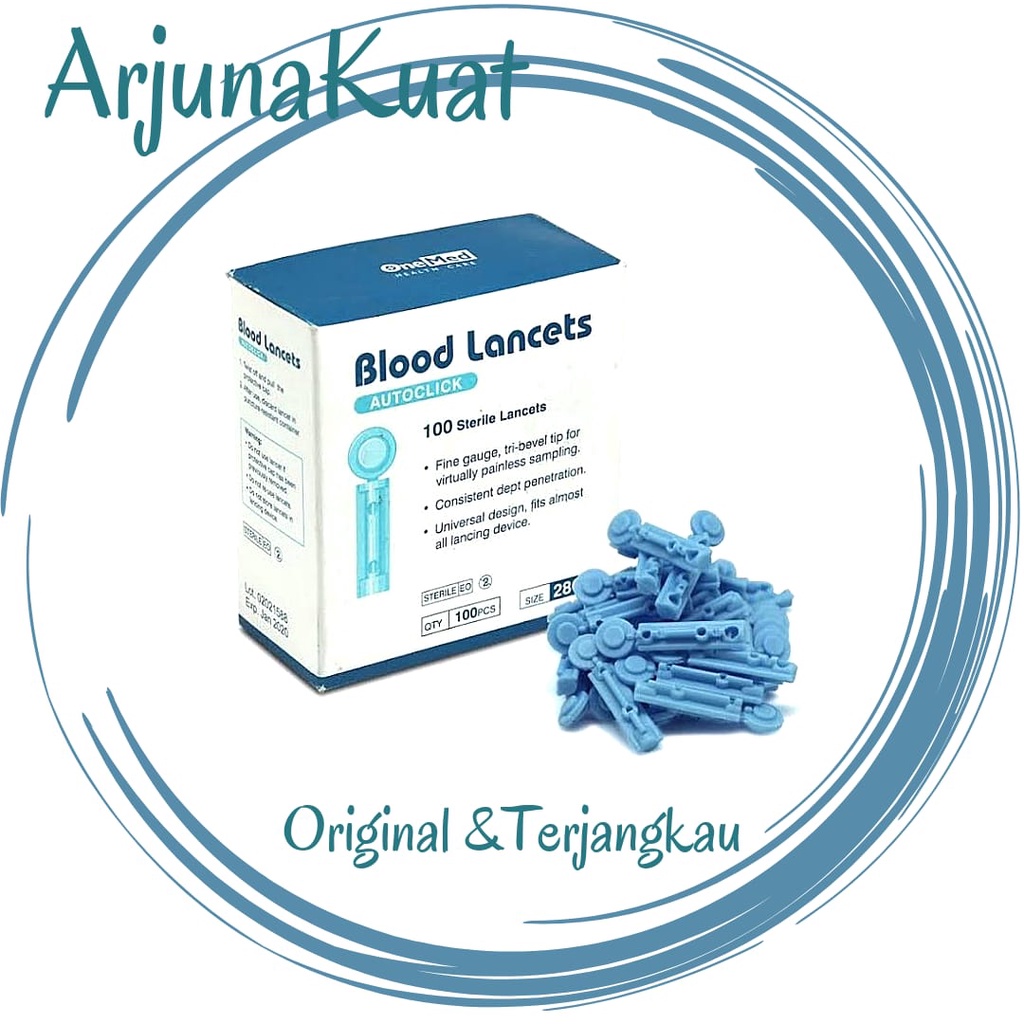 Jual Onemed Blood Lancet Ukuran G Isi Per Box Shopee Indonesia