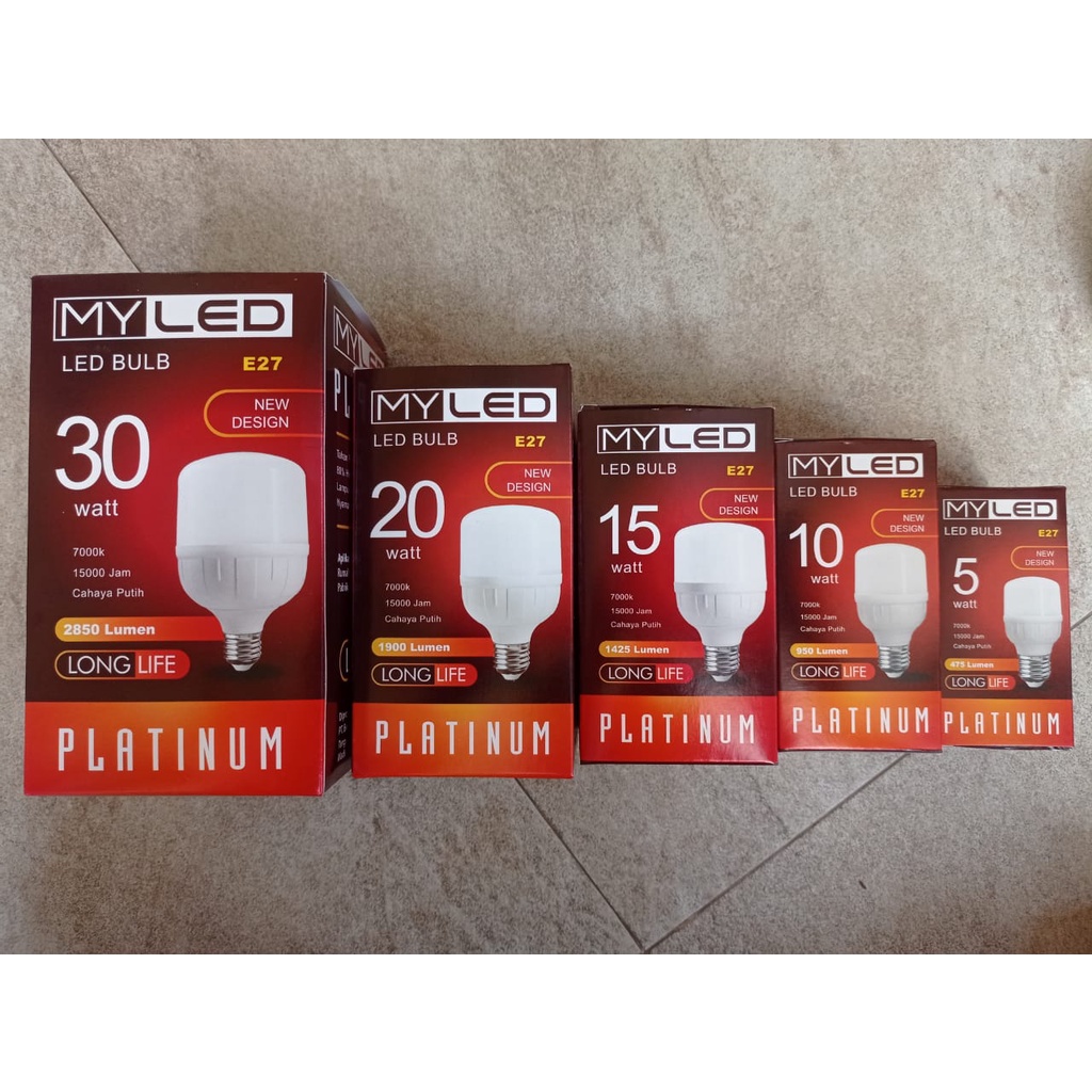 Jual Lampu LED Murah Bohlam LED MYLed PLATINUM Cahaya Putih Shopee