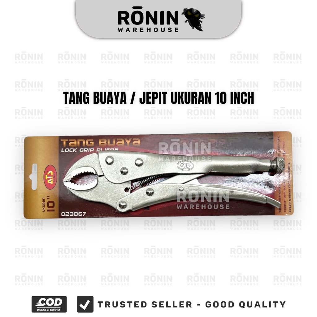 Jual ATS Tang Buaya Bengkok Jepit Locking Grip Pliers 10 Inch