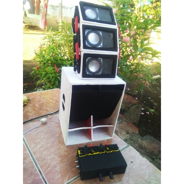 Jual Miniatur Siap Bunyi Setel Lengkap Amplifier Sub Turbo Shopee