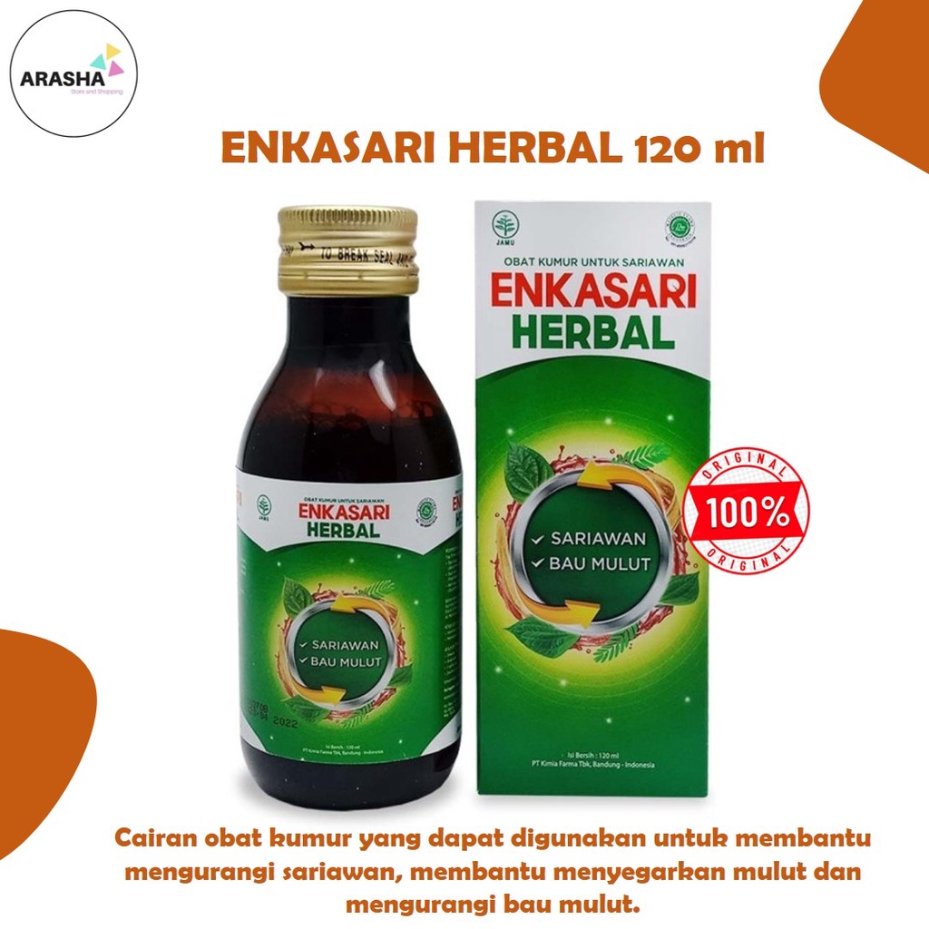 Jual ENKASARI HERBAL 120 ML Obat Kumur Sariawan Bau Mulut Penyegar