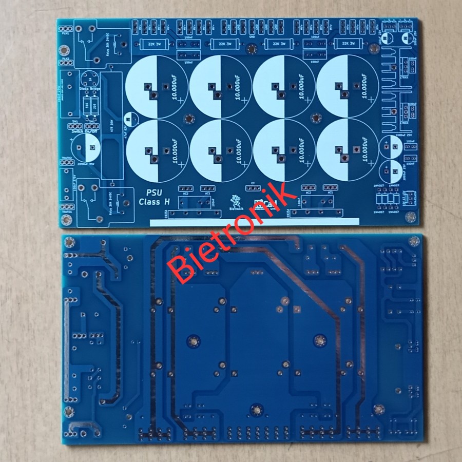 Jual PCB PSU 8 Elco 3 5cm Class H Softstart Simetris Dauble Layer