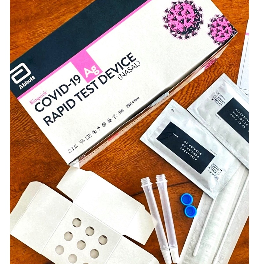 Jual ECER ABBOTT SWAB ANTIGEN BIOQUICK NASAL1 TEST KIT RAPID TEST