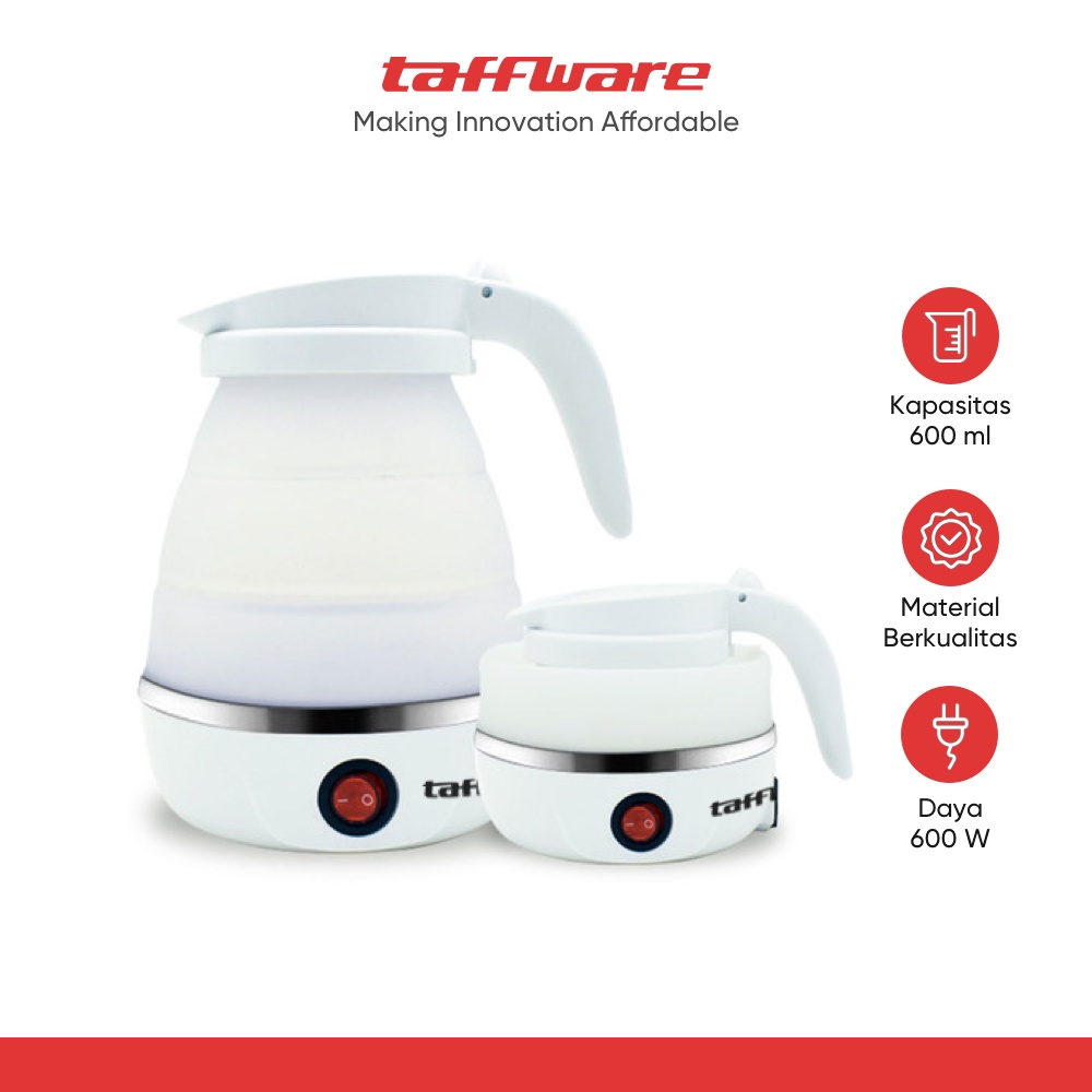 Jual Taffware Electric Kettle Teko Listrik Foldable Collapsible Ml