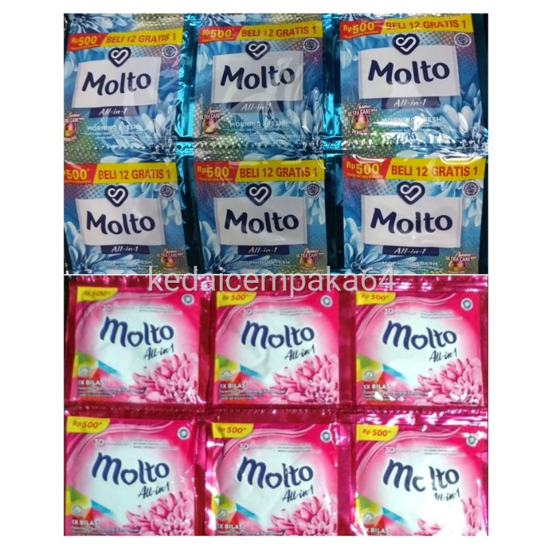 Jual Molto Softener Pewangi Pelembut Baju All In One Pink Softener