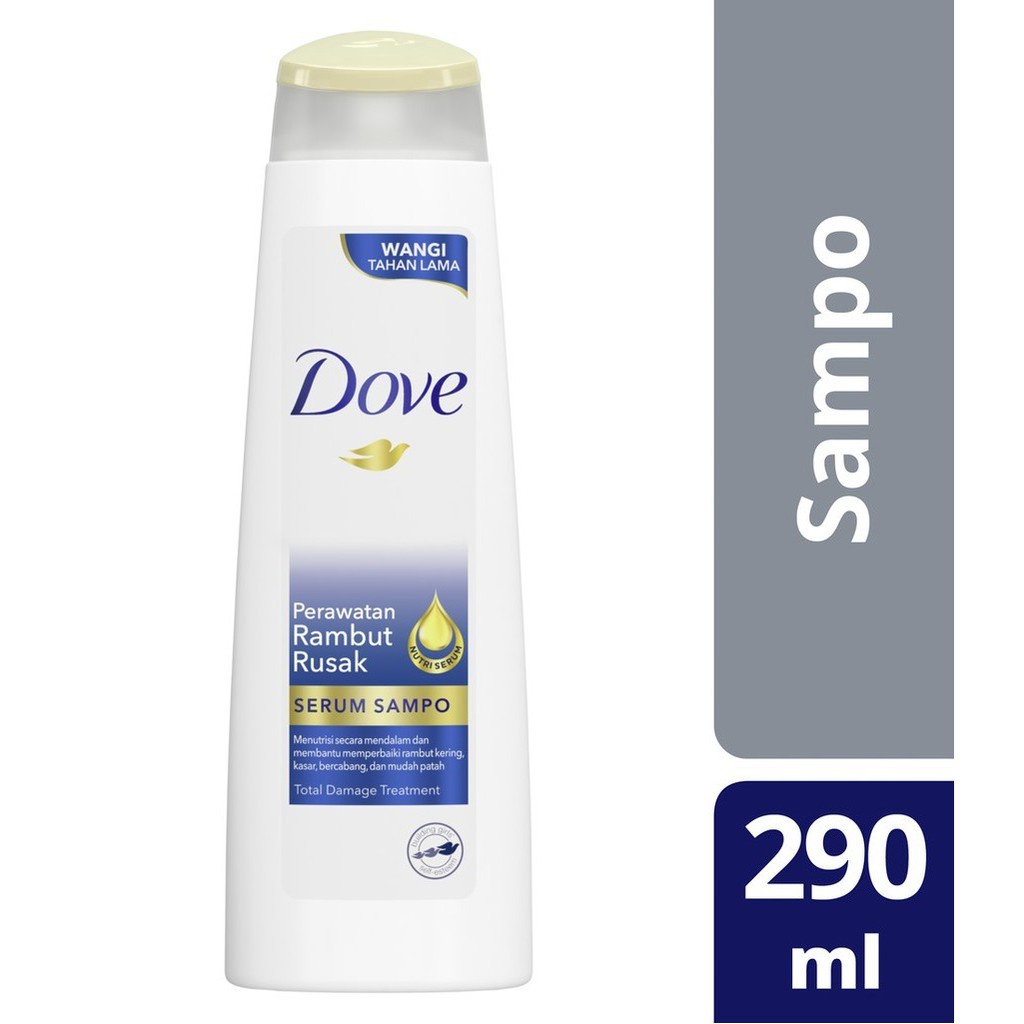 Jual Dove Shampo Serum Sampo Perawatan Rambut Rusak Ml Shopee