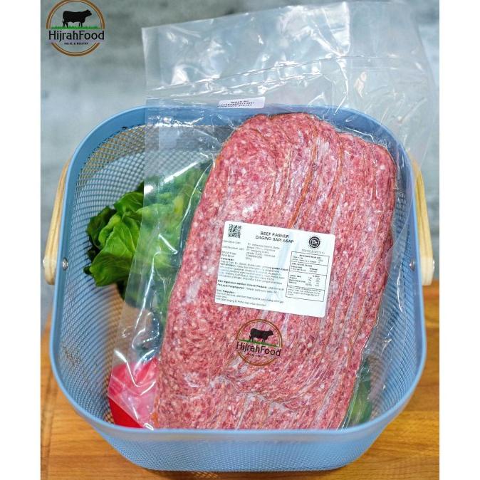 Jual Smoked Beef Rasher Beef Bacon Slice Daging Sapi Asap Qty 500