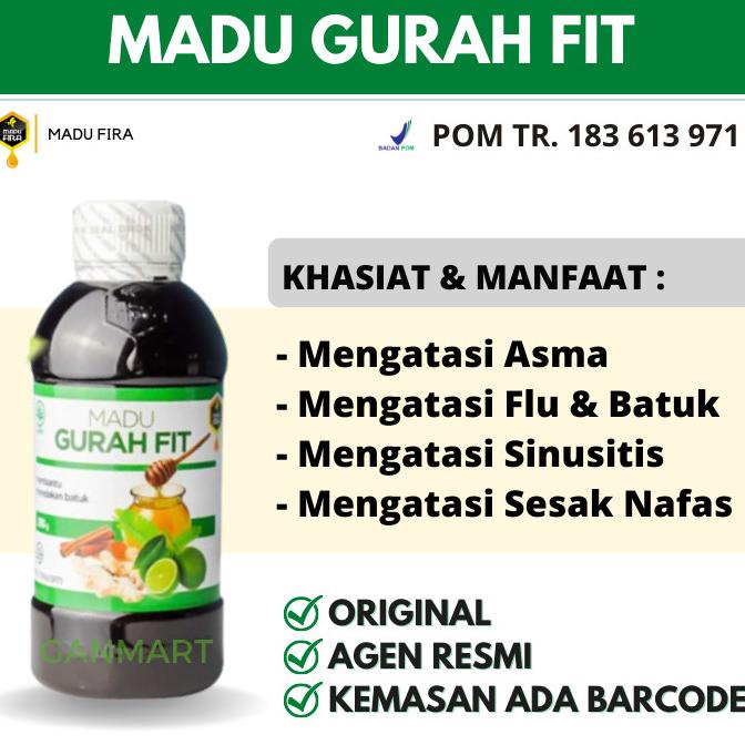 Jual Madu Gurah Fit Herbal Alami Atasi Asma Sesak Nafas Batuk Paru Paru