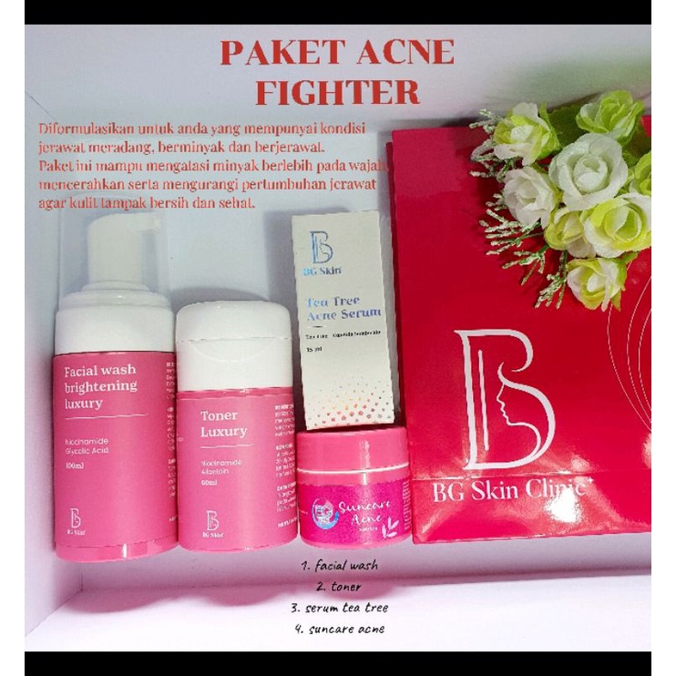 Jual Paket Bg Skin Whitening Luxury Acne Luxury Acne Sensitif Acne