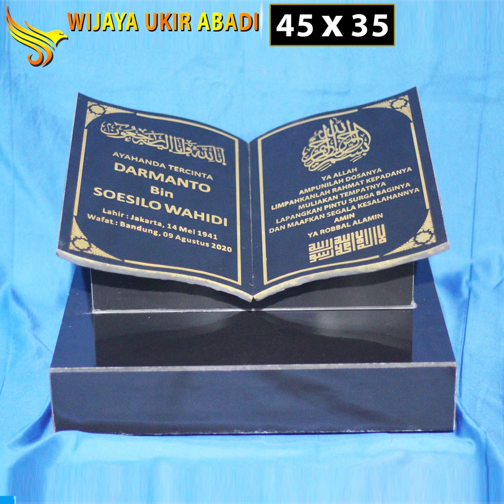 Jual Batu Nisan Granit Model Buku Dudukan Maesan Nissan Makam Kuburan