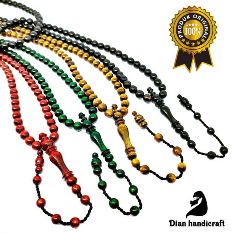 Jual Tasbih Akar Bahar Tali Arus Meerah Hijau Hitam Kuning Asli