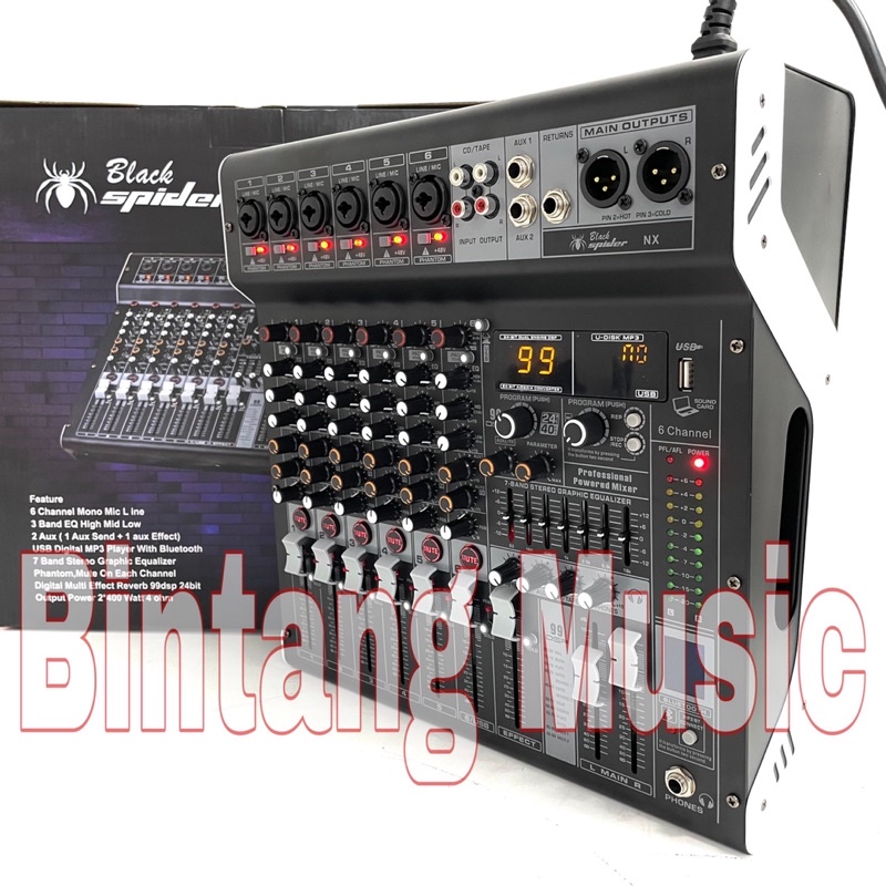 Jual Power Mixer Blackspider NX4 Original Nx 8 Channel Nx6 Shopee