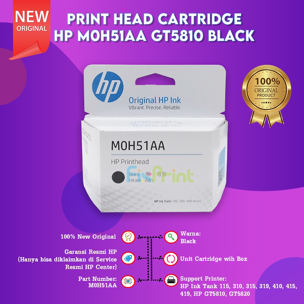 Jual Print Head Hp Gt Dan Gt Head Cartridge Printhead Katrid Hp