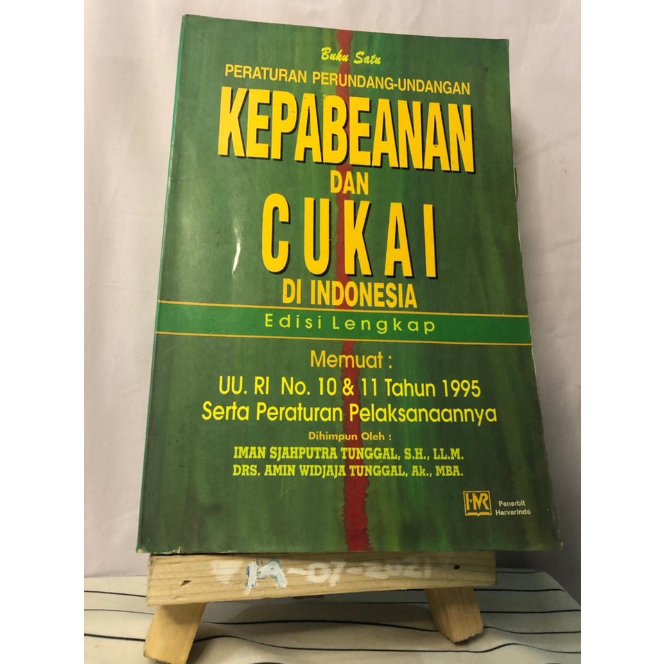 Jual BUKU SATU PERATURAN PERUNDANG UNDANGAN KEPABEANAN DAN CUKAI DI