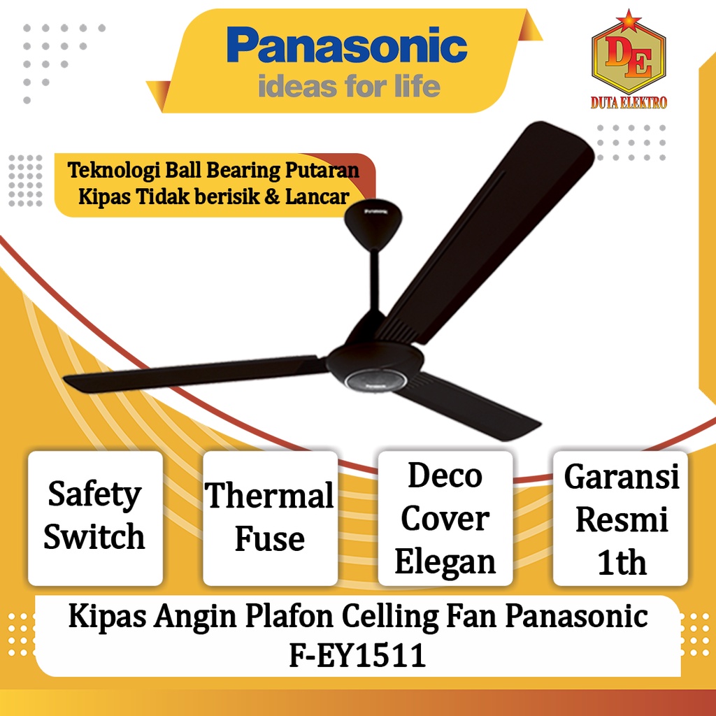 Jual Kipas Angin Plafon Celling Fan Panasonic F EY1511 Shopee Indonesia