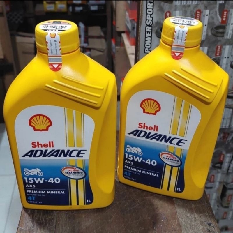 Jual Oli Mesin Motor 4T 15W 40 1L 1 Liter Shell Advance AX5 Original