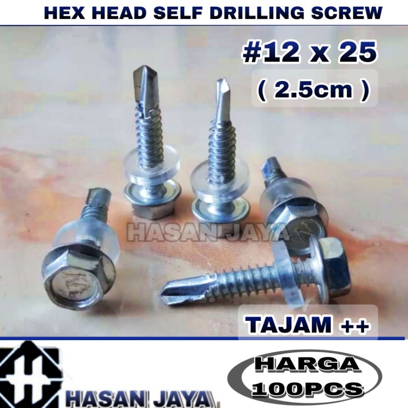 Jual Baut Sekrup Skrup Baja Ringan Roofing Galvalum Driling Murah