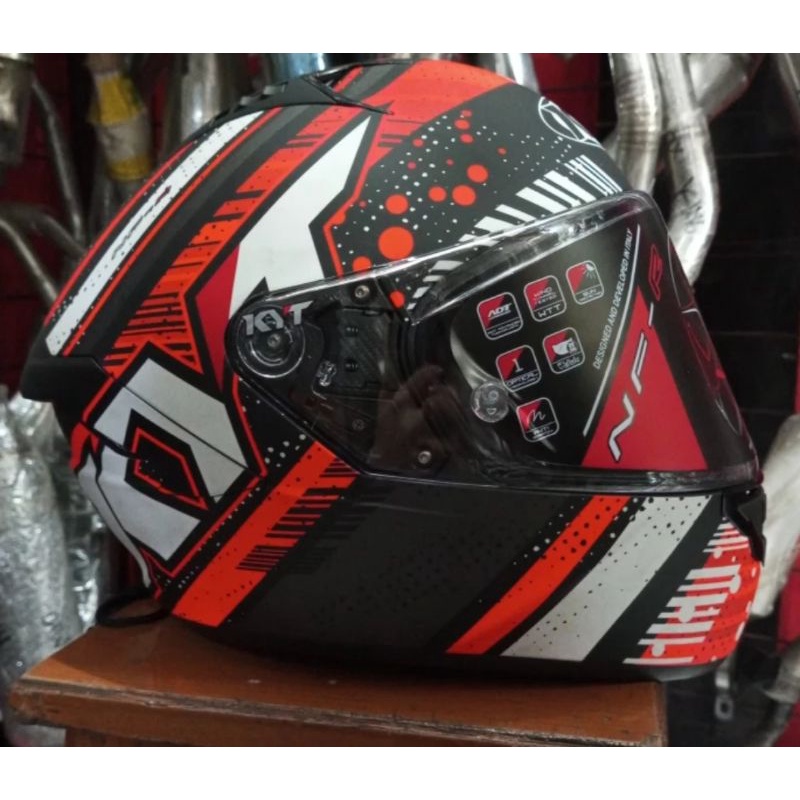 Jual Helm Kyt Nfr Energy Antracite Red Matt Original Shopee Indonesia