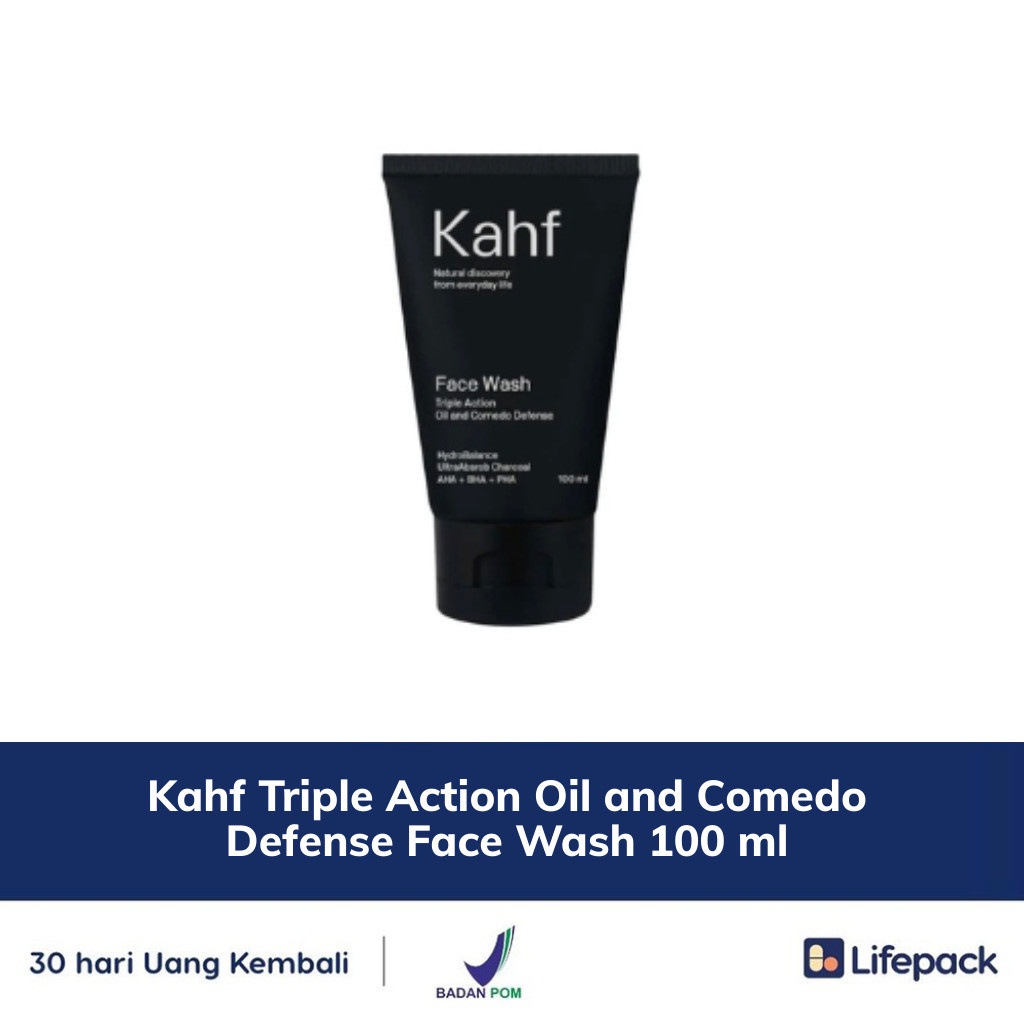 Jual Kahf Triple Action Oil And Comedo Defense Face Wash Ml