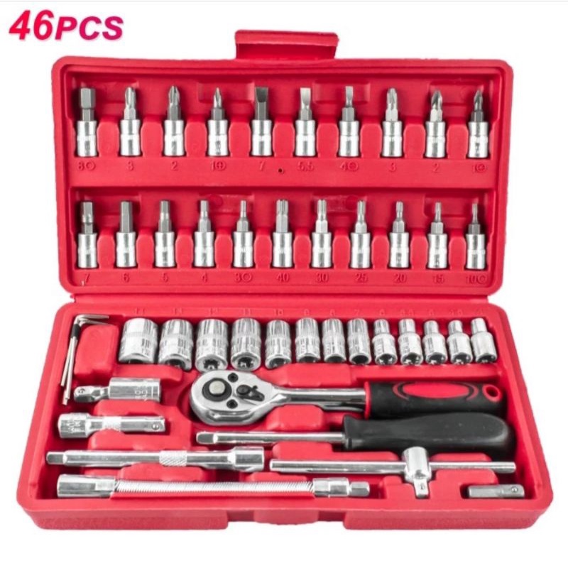 Jual Kunci Socket Pcs Obeng Shock Tool Kit Set Shopee Indonesia