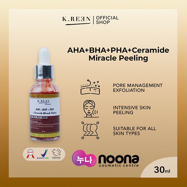 Jual K Reen Aha Bha Pha Ceramide Miracle Peeling Ml Shopee Indonesia