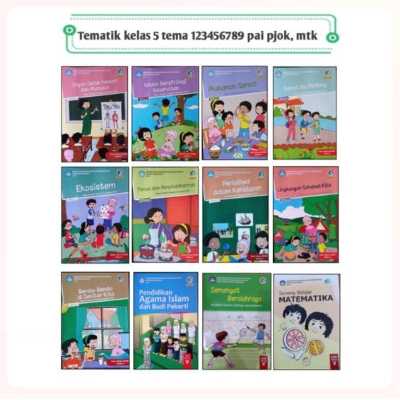 Jual Harga Satuan Buku Tematik Kelas 5 Semester 1 Revisi 2018 TEMA 1 2