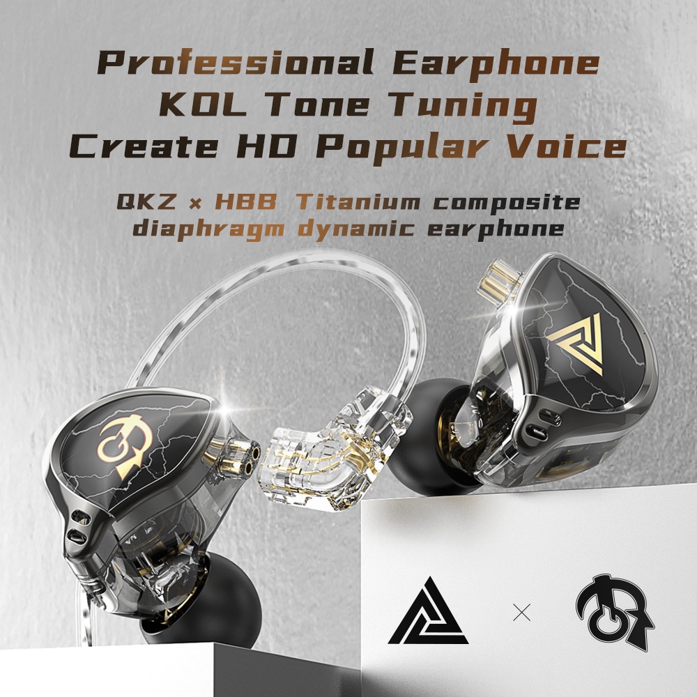 Jual Qkz X Hbb Titanium Coated Diaphragm Driver Hifi In Ear Earphones