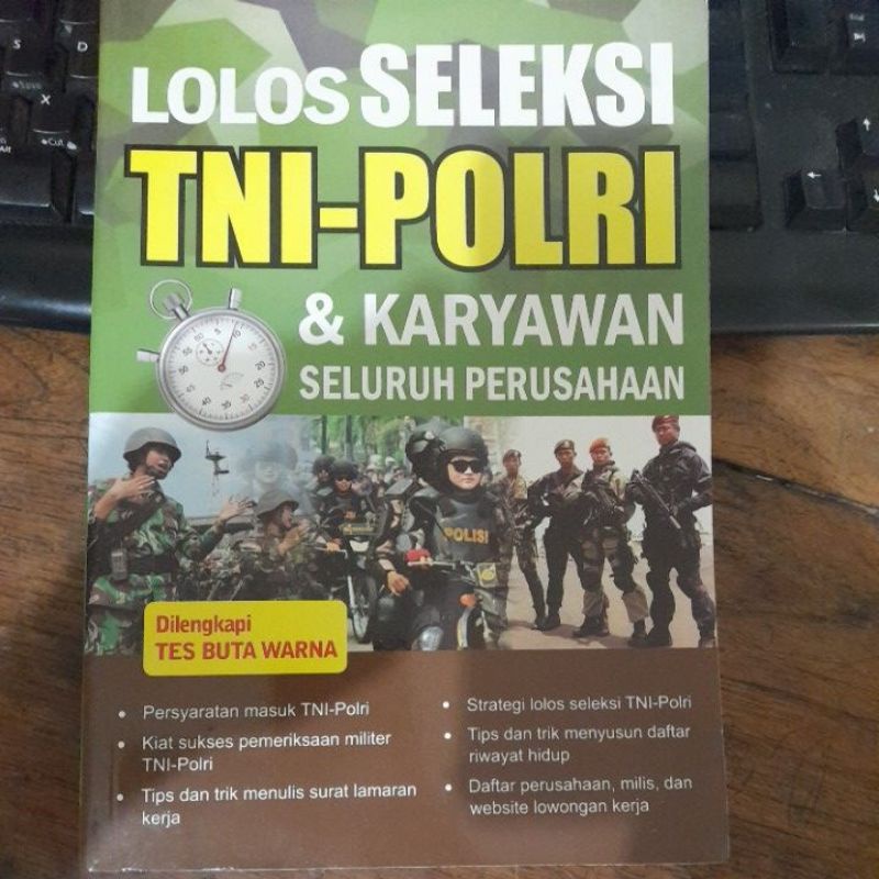 Jual Buku Bekas Lolos Seleksi TNI POLRI Karyawan Seluruh Perusahaan