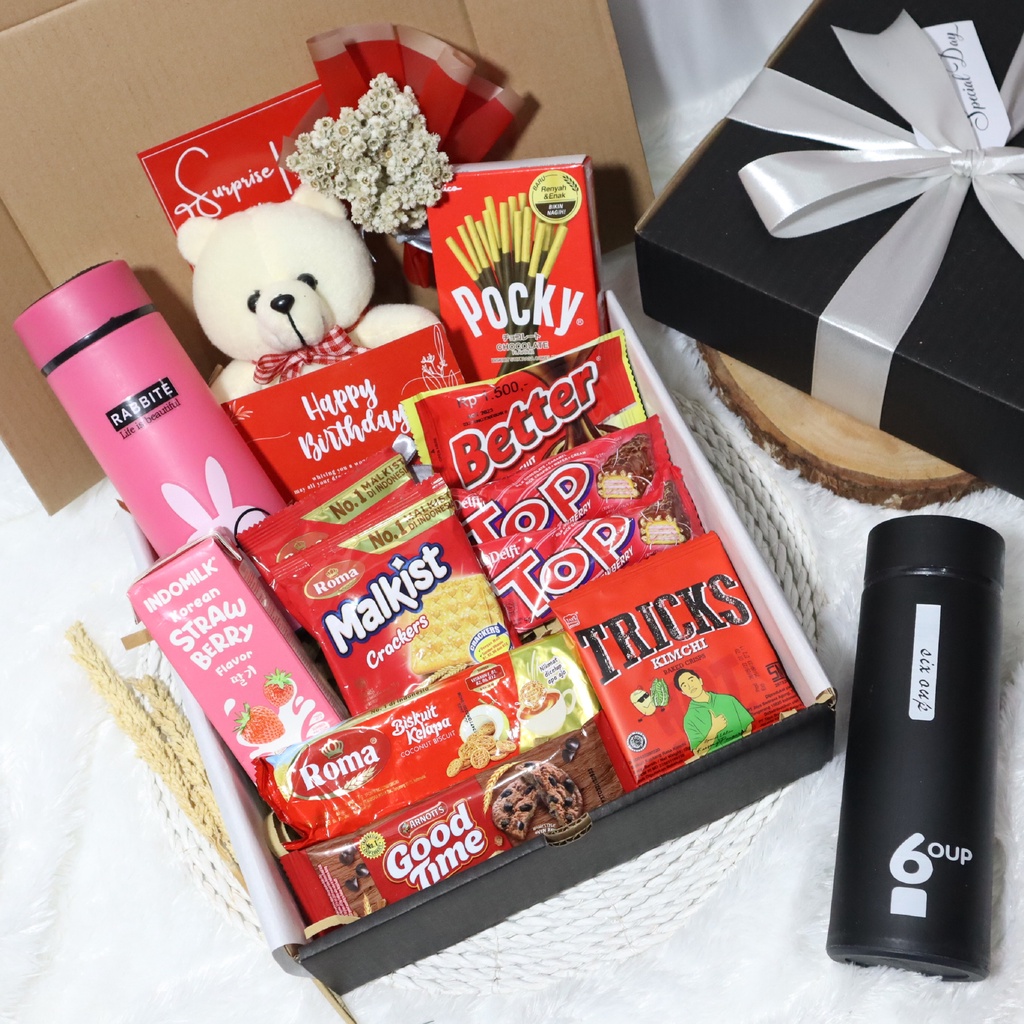 Jual Hampers Snack Merah Kado Valentine Ulang Tahun Gift Box Ultah