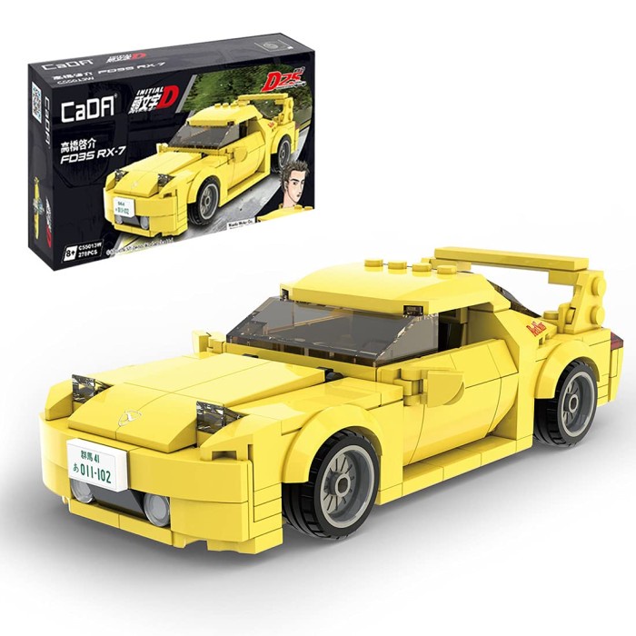 Jual Double E CADA Bricks Initial D Mazda FD35 RX 7 Official Licensed