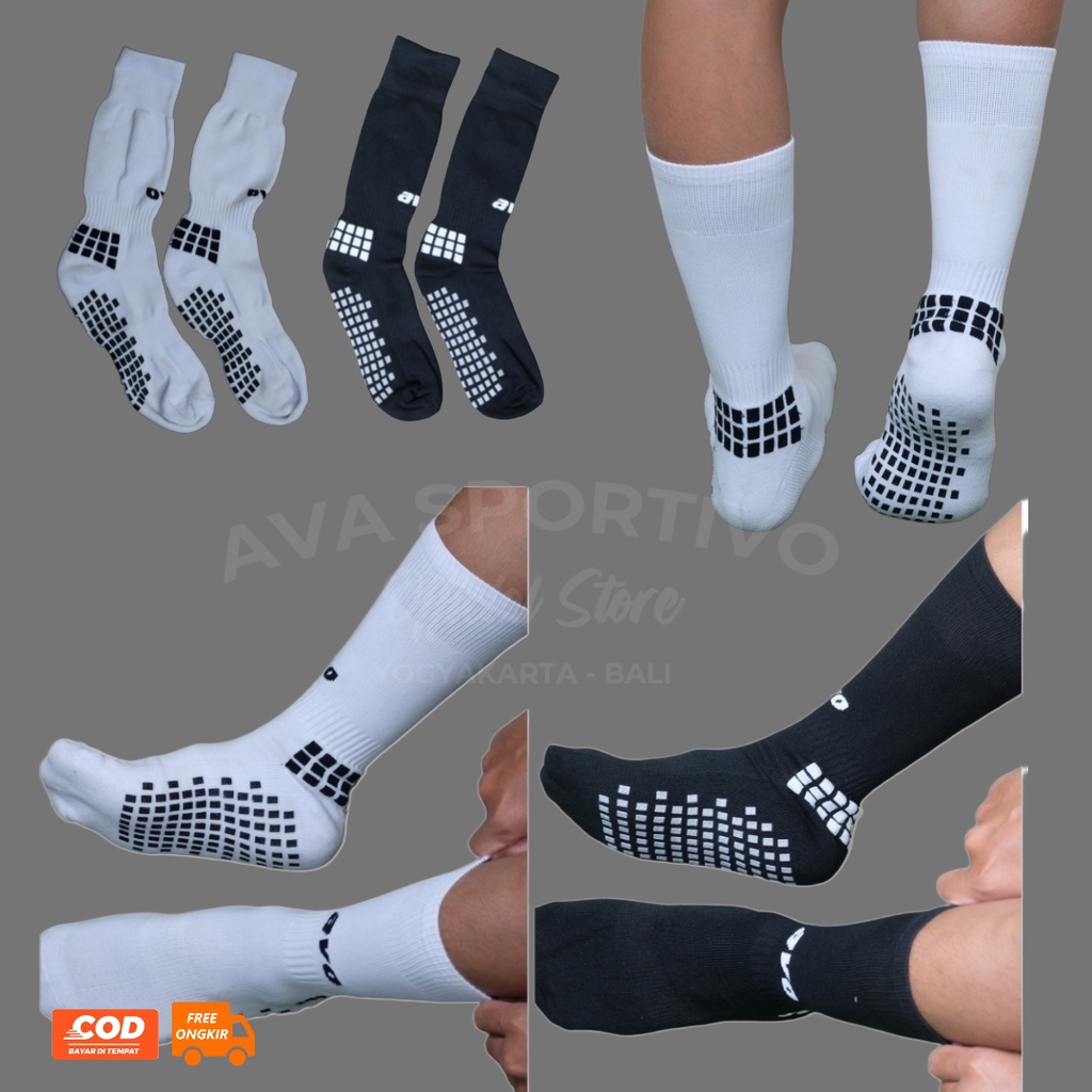 Jual Avo Kaos Kaki Bola Pendek Sebetis Anti Slip Sepakbola Futsal