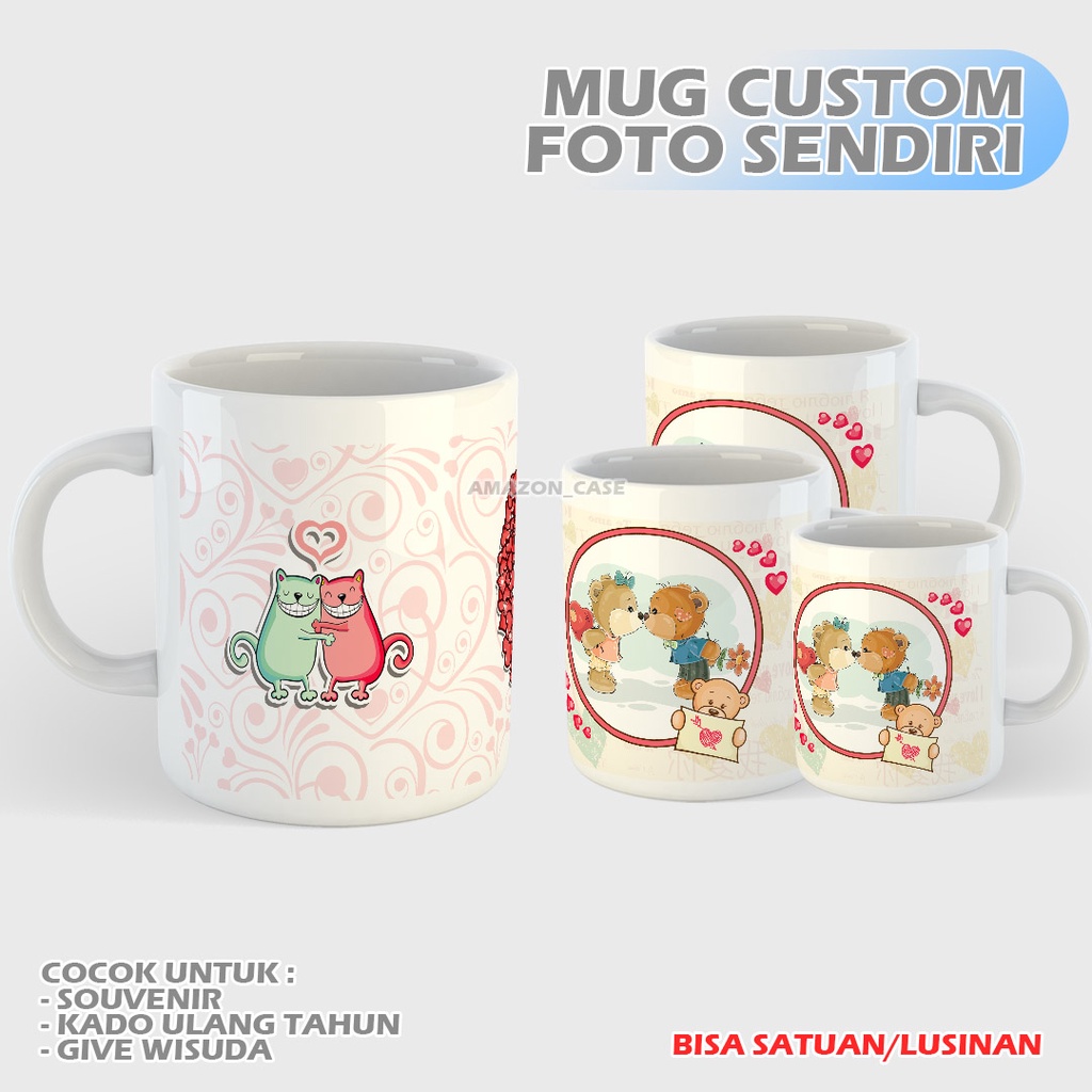 Jual Mug Custom Foto Kado Souvenir Ulang Tahun Gelas Custom Mug