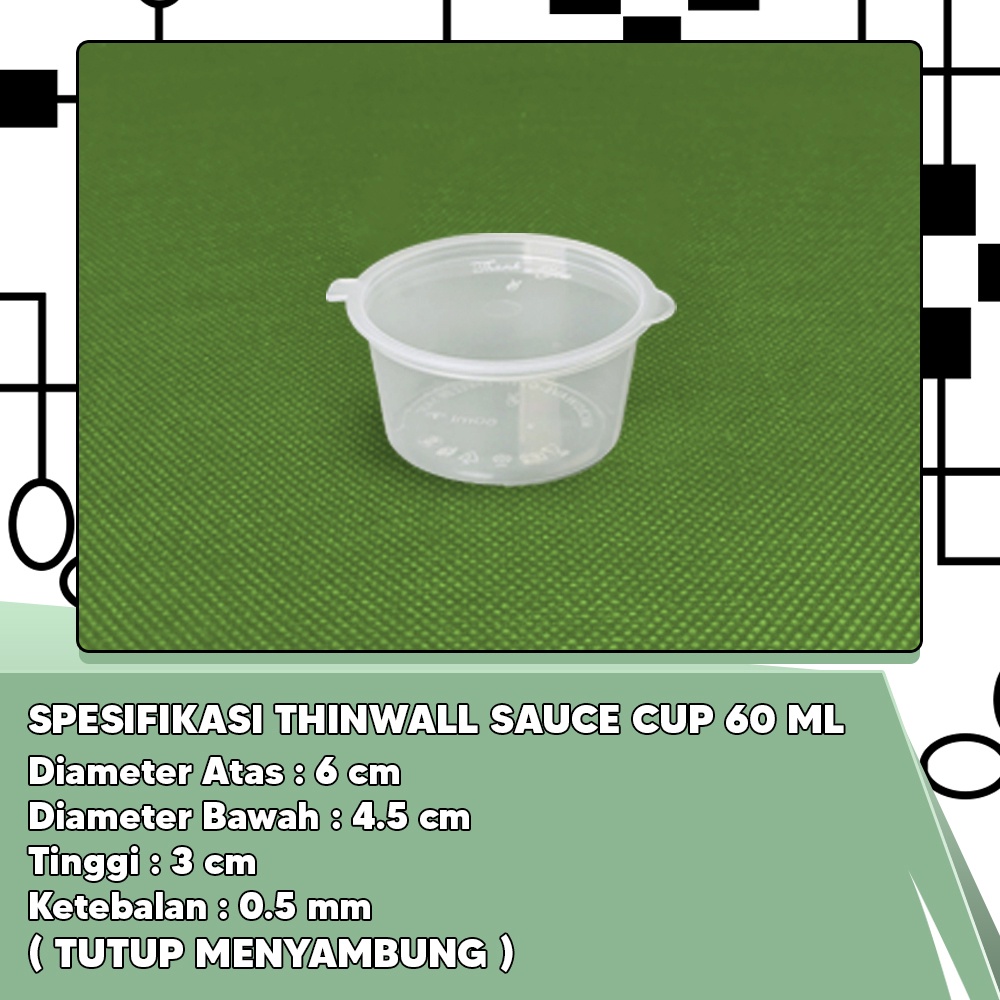 Jual Thinwall Tempat Saus Plastik Ml Sauce Cup Container Shopee