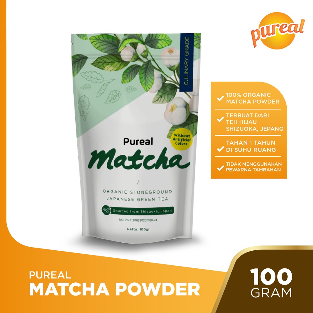 Jual Pureal Matcha Japanese Matcha Powder 100gr Bubuk Green Tea