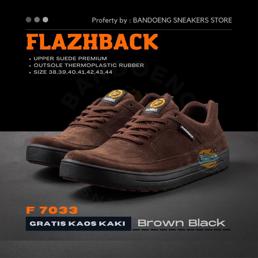 Jual F 7033 FLAZHBACK X BANDOENG SNEAKERS Sepatu Sneaker Casual