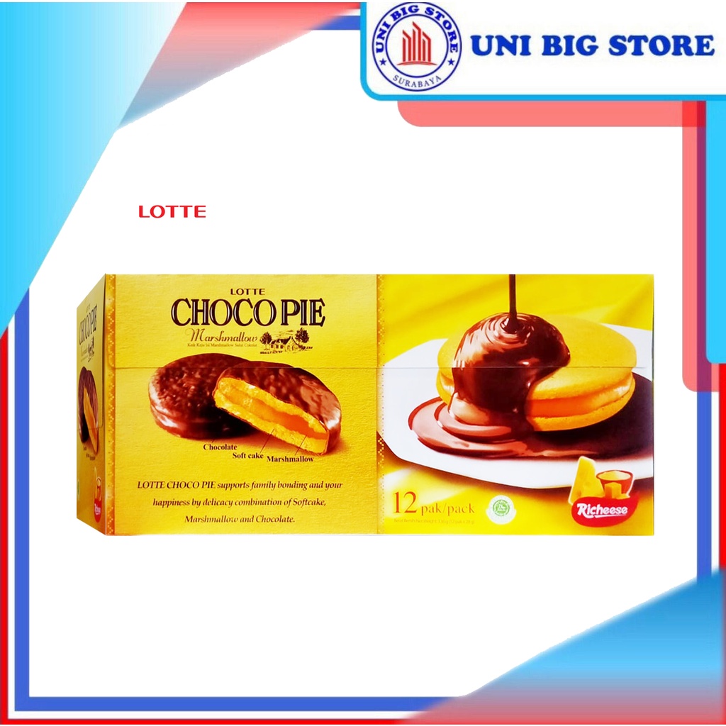 Jual Lotte Choco Pie Marshmallow Richeese Gr Chocopie Keju Gr