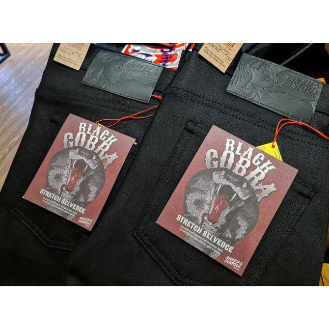 Jual Naked Famous Denim Super Guy Black Cobra Stretch Selvedge