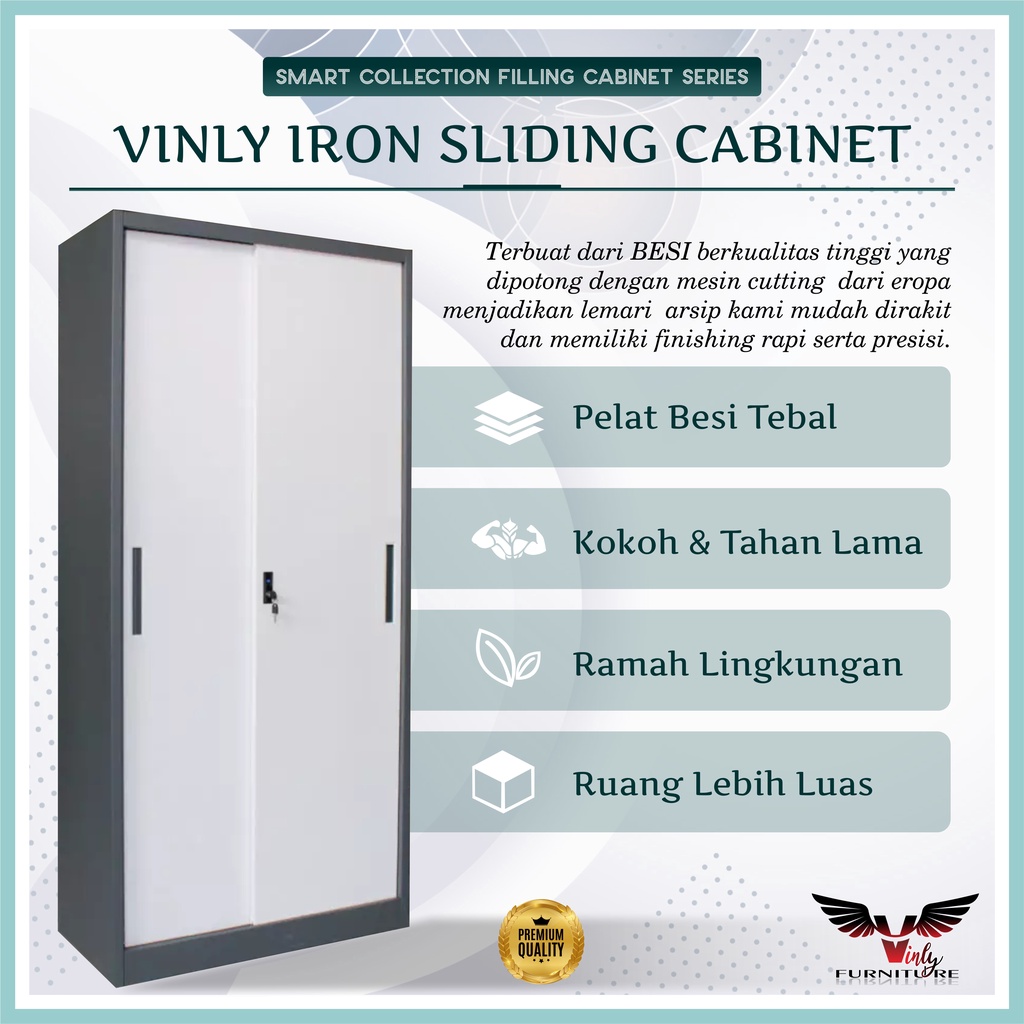 Jual Filling Cabinet Lemari Arsip Besi Lemari Arsip SLIDING 2 Pintu