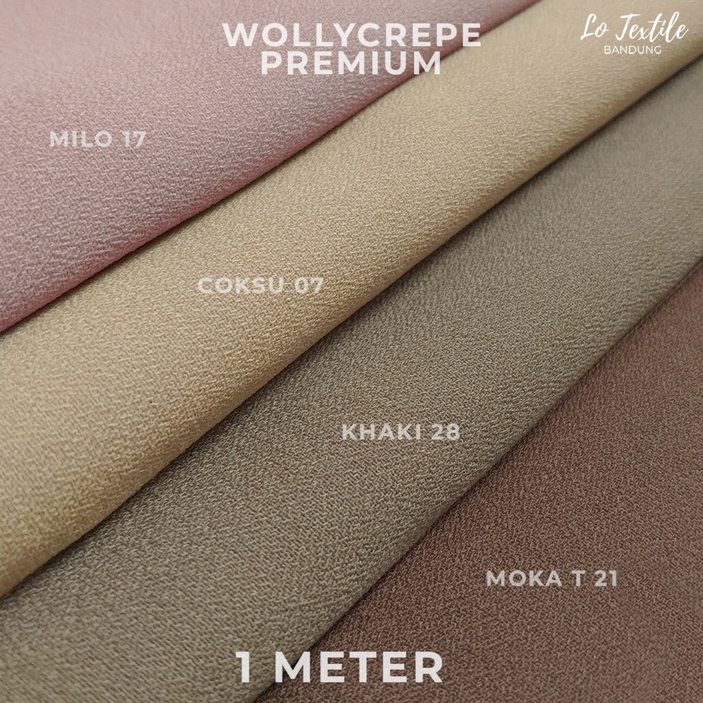 Jual Kain Wollycrepe Caltri Premium 1 Meter Bahan Wolycrepe Wolicrepe