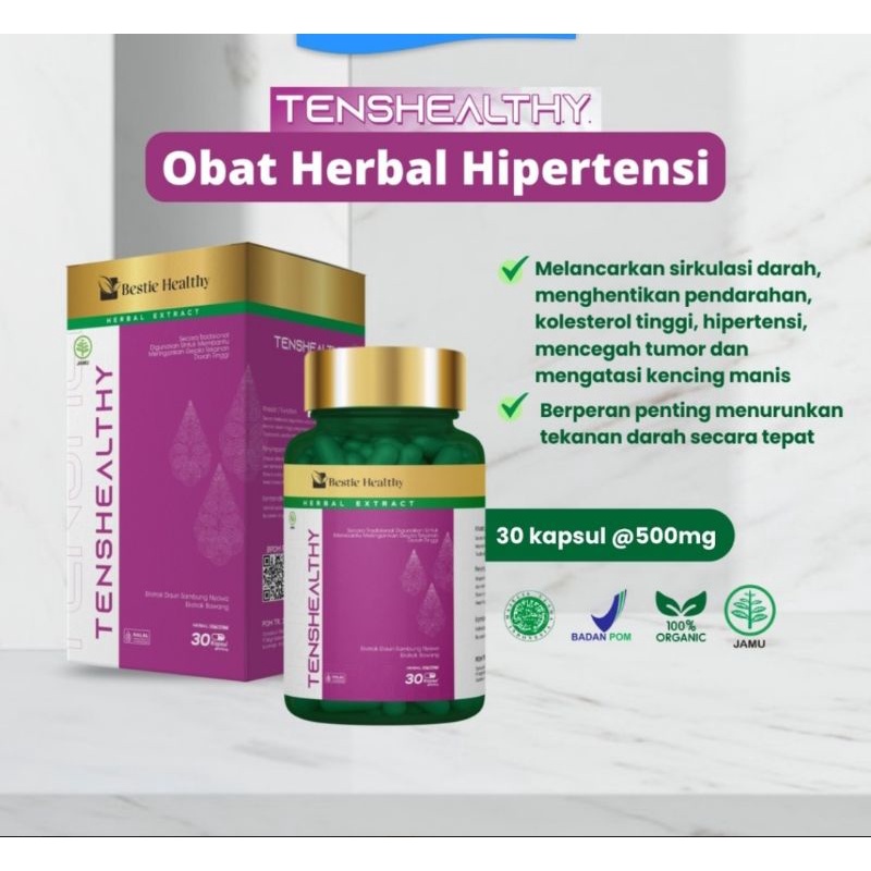 Jual TENSHEALTHY Herbal Hipertensi Isi 30 Kapsul Original Shopee