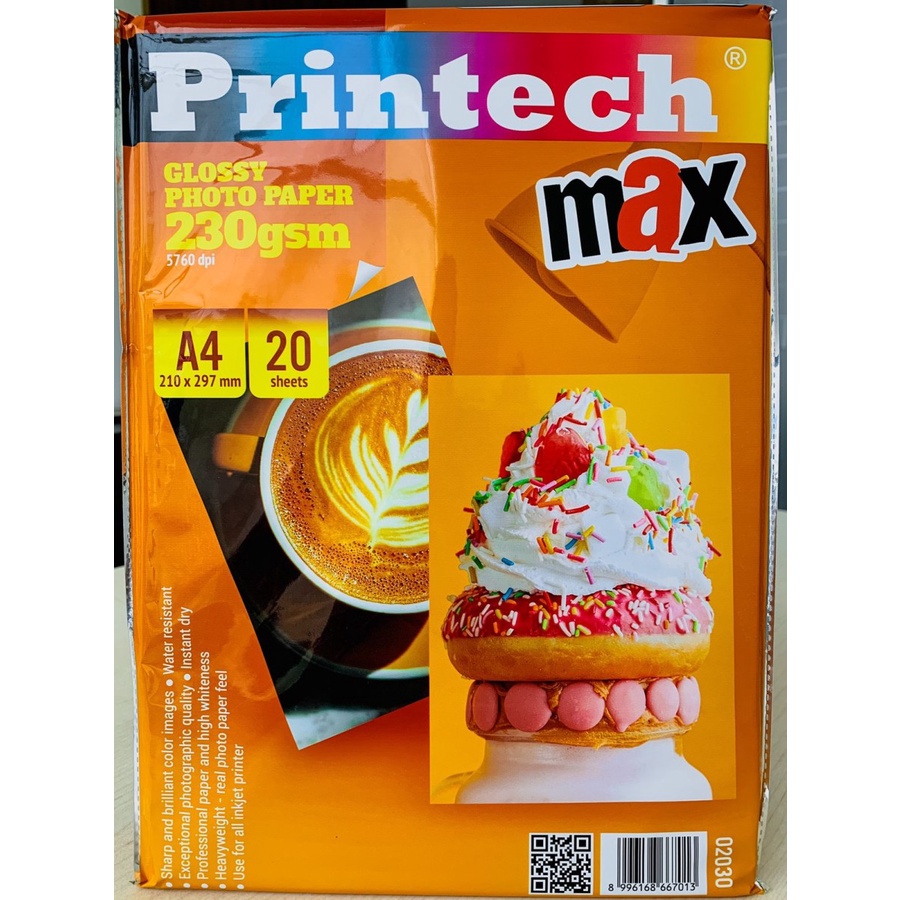 Jual Kertas Foto Glossy Photo Paper A Gsm Printech Glossy Max A