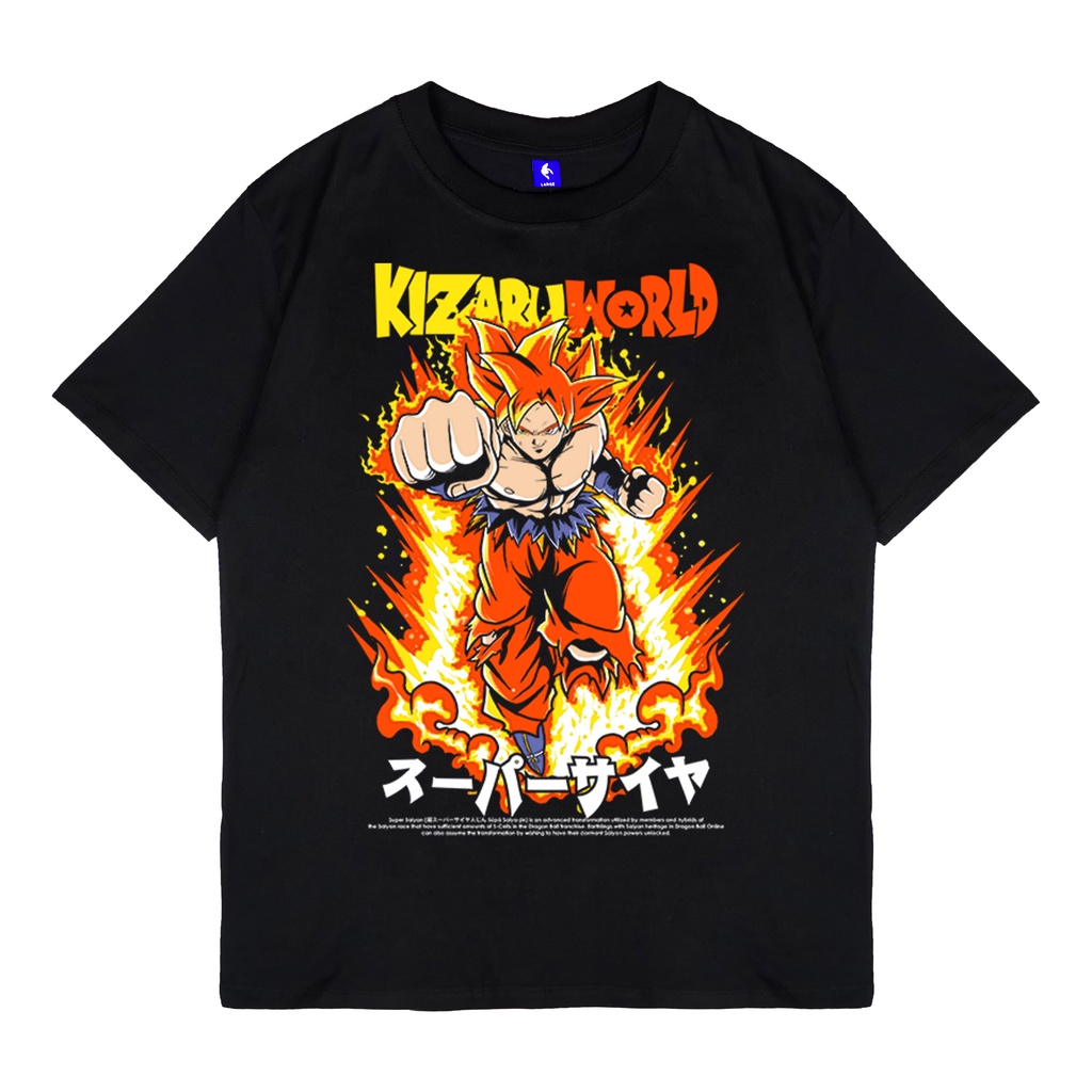 Jual Kizaru Kaos Anime Dragon Ball Son Goku Super Saiyan Black Shopee