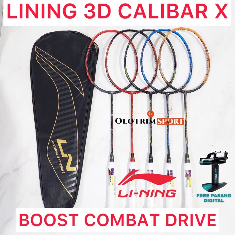 Jual Raket Badminton Lining 3D CALIBAR X Combat Drive Boost Series