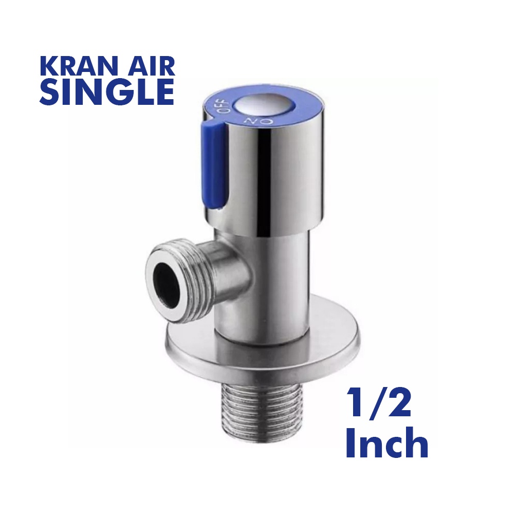 Jual Stop Kran Air Single Stainless 1 2 Inch Shopee Indonesia