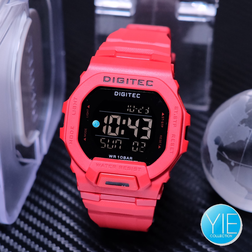 Jual Jam Tangan Pria Original Anti Air Digital Digitec Dg Merah