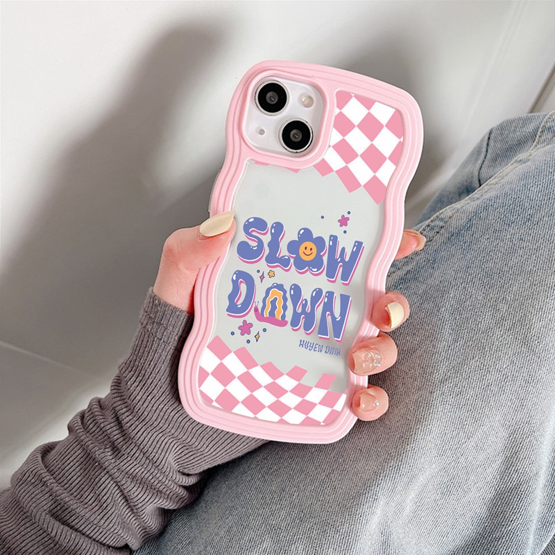 Jual Suntaiho Soft Case Transparan Motif Kotak Kotak Pink Untuk Iphone